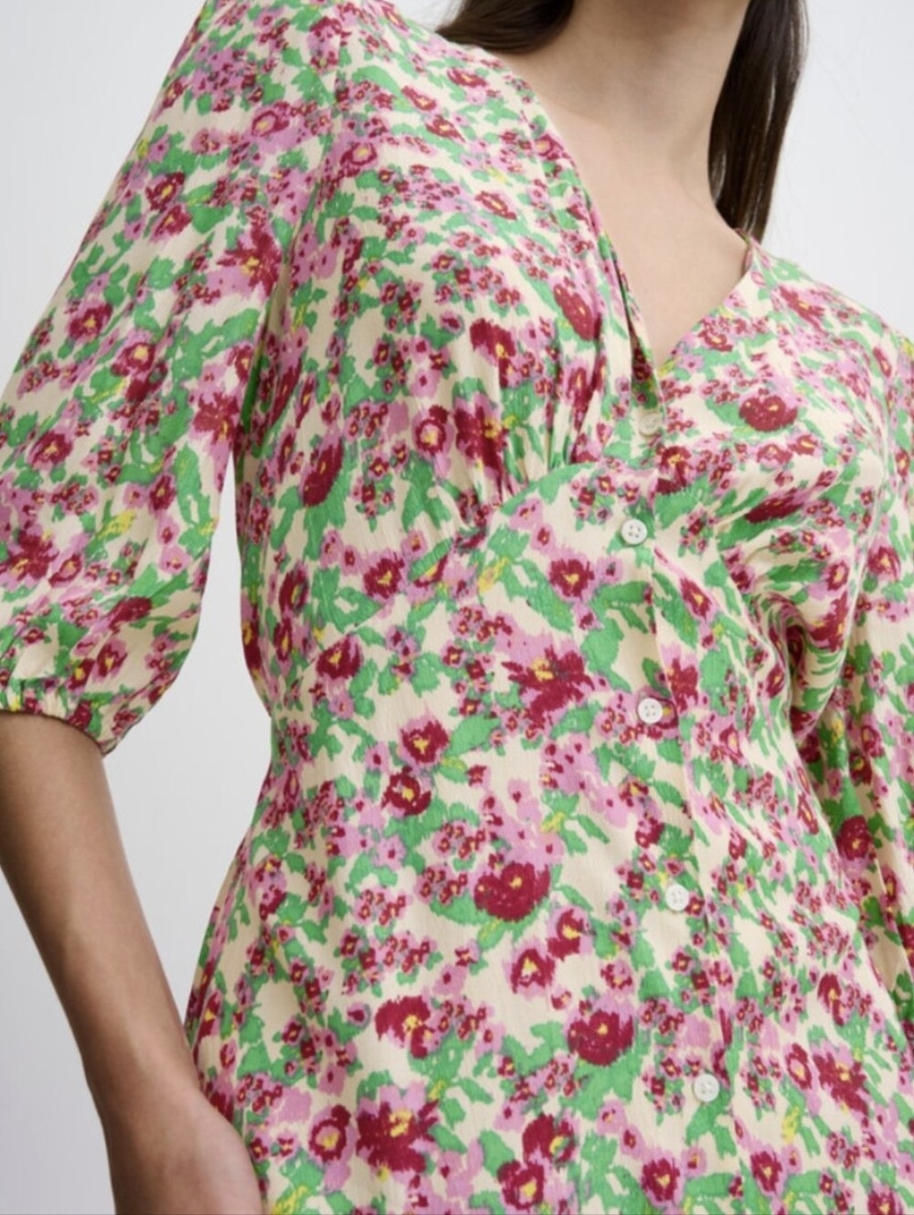 NWT Ichi Enora Floral Midi Dress - Picture 2 of 9